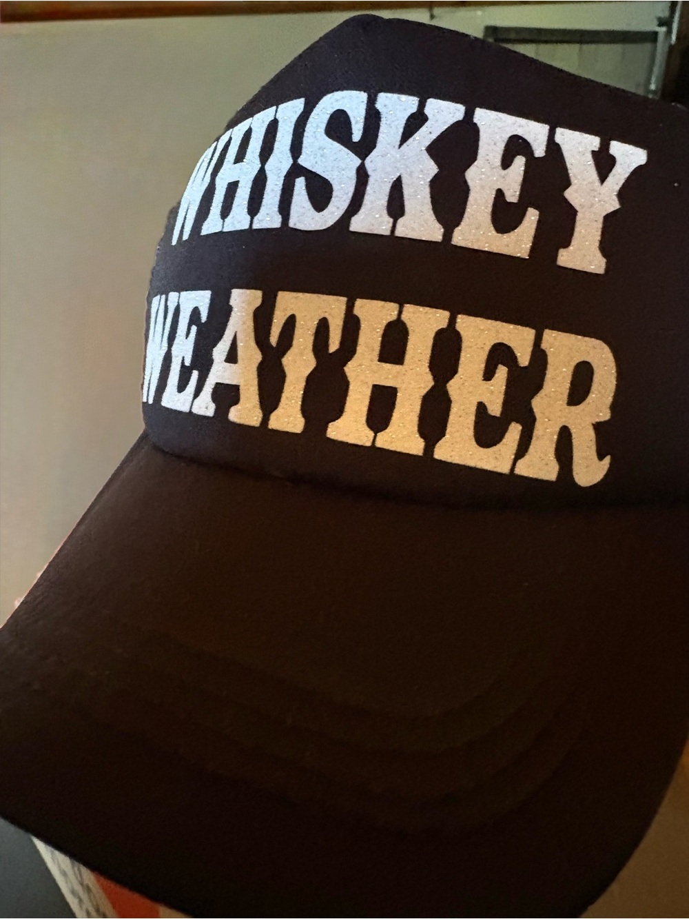 Black 'Whiskey Weather' Trucker Hat